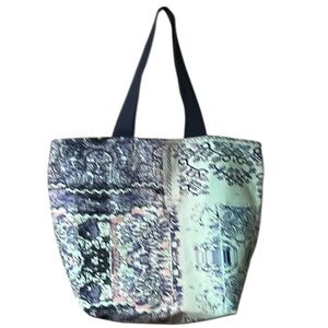 Poetic Wanderlust by Tracy Porter Blue Boho Print Cotton Tote Bag
